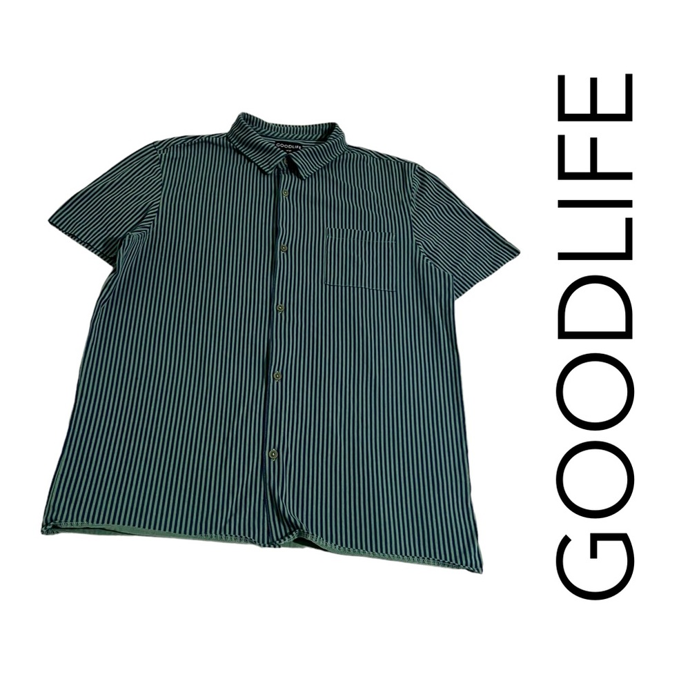 GOODLIFE Cotton Striped Shirt Large